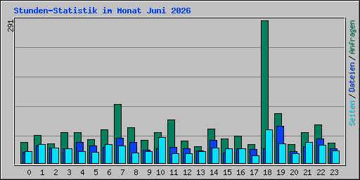Stunden-Statistik im Monat Juni 2026