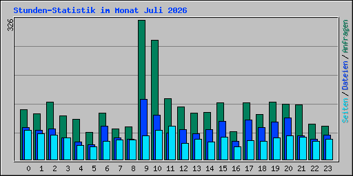 Stunden-Statistik im Monat Juli 2026