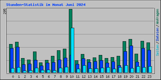 Stunden-Statistik im Monat Juni 2024