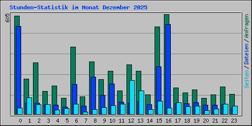 Stunden-Statistik im Monat Dezember 2025